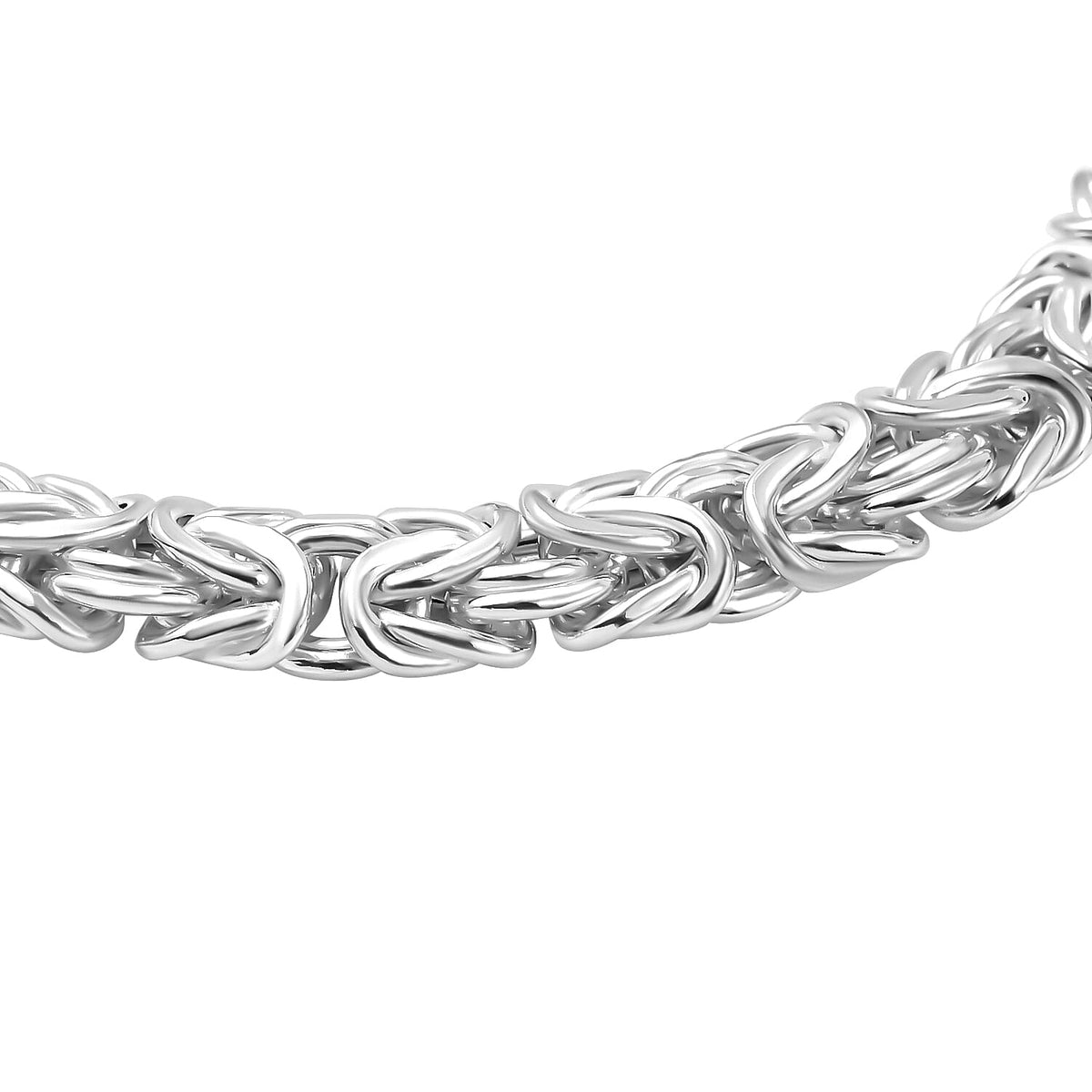 Yellow Gold Plated Sterling Silver Byzantine Bracelet With Senorita Clasp (Size - 7.5) 7955154 2