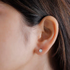 Luxuriant Diamond - 950 Platinum SGL Certified Lab Grown Diamond (VS-E-F) Earring with Screw Back