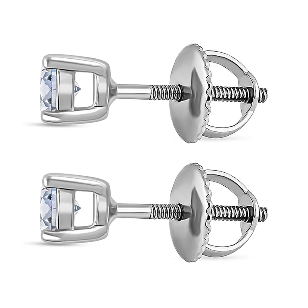 Luxuriant Diamond - 950 Platinum SGL Certified Lab Grown Diamond (VS-E-F) Earring with Screw Back
