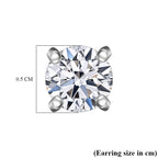 Luxuriant Diamond - 950 Platinum SGL Certified Lab Grown Diamond (VS-E-F) Earring with Screw Back
