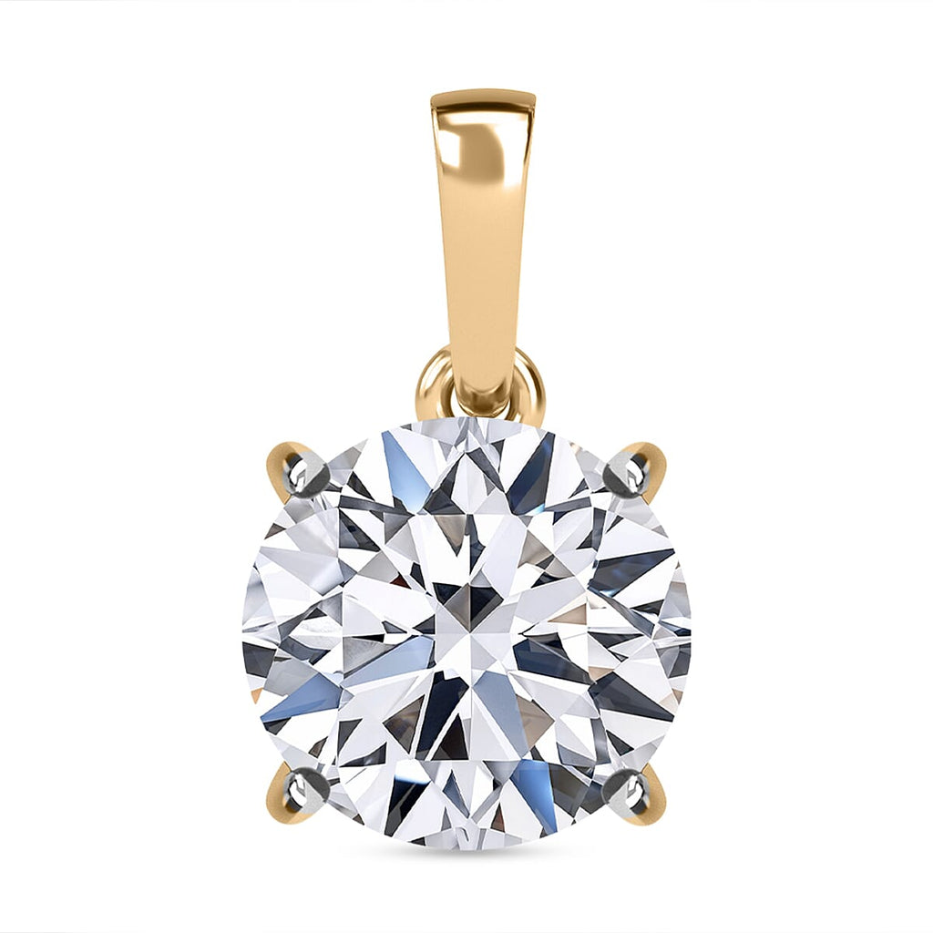Luxuriant Diamond - 9K Yellow Gold Lab Grown Diamond (VS-E-F) Solitaire Pendant 1.53 Ct.
