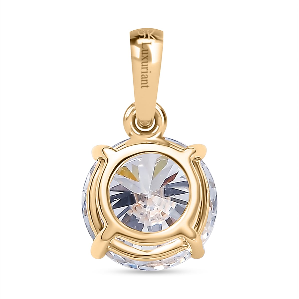 LUXURIANT 1.5 Ct. Lab Grown Diamond Solitaire Pendant in 9K Yellow Gold 7956179 5