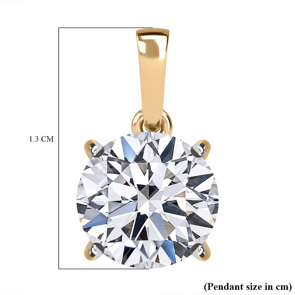 Luxuriant Diamond - 9K Yellow Gold Lab Grown Diamond (VS-E-F) Solitaire Pendant 1.53 Ct.