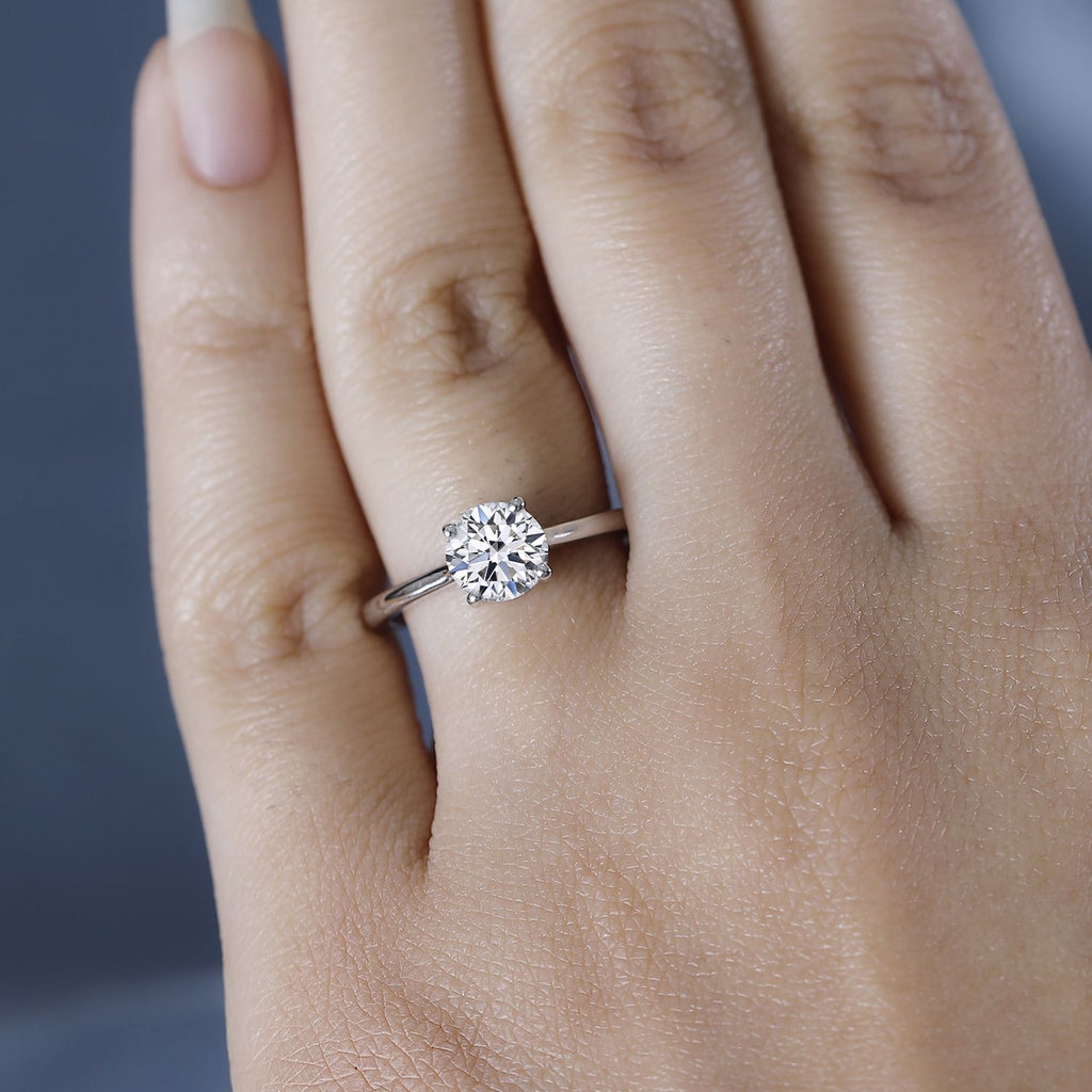 Luxuriant - 18K White Gold SGL Certified (VS-E/F) Lab Grown Diamond Solitaire Ring 1.00 Ct._7956280_2
