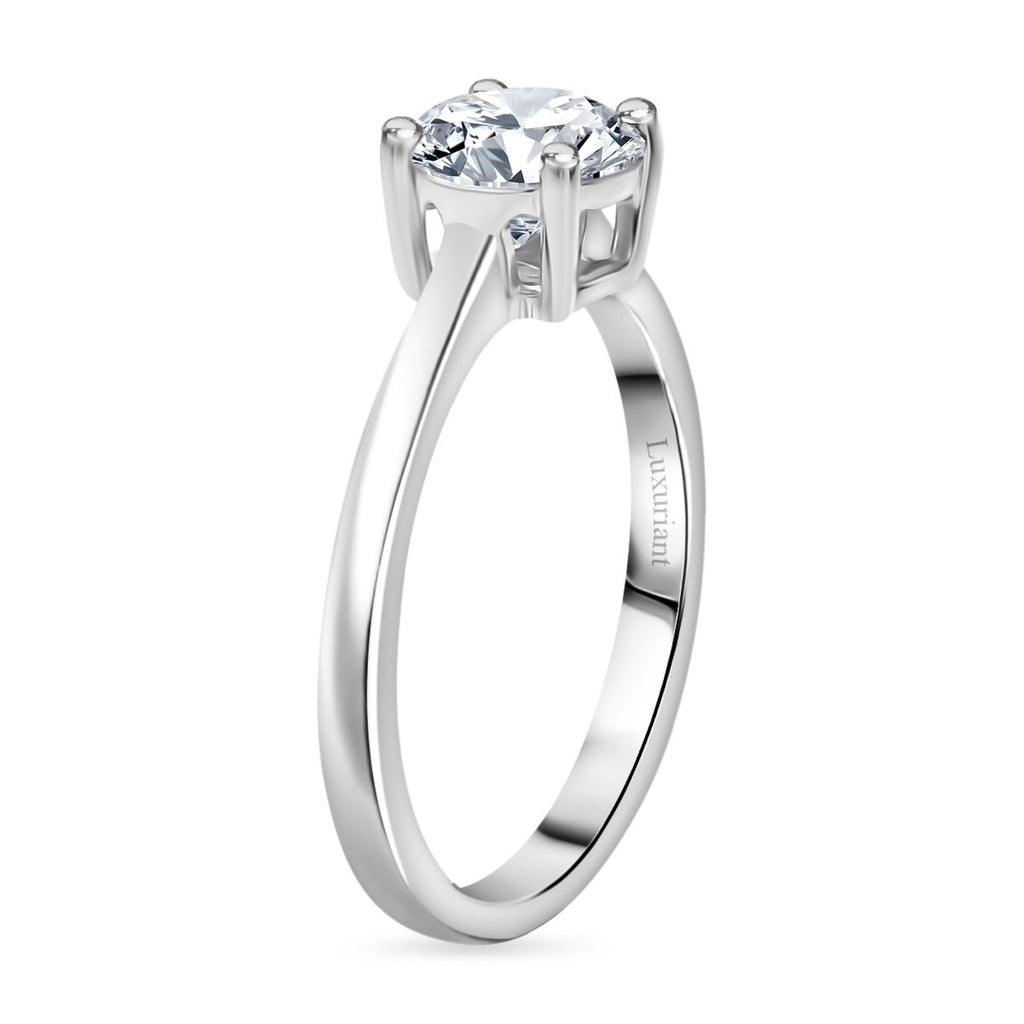 Luxuriant - 18K White Gold SGL Certified (VS-E/F) Lab Grown Diamond Solitaire Ring 1.00 Ct._7956280_3