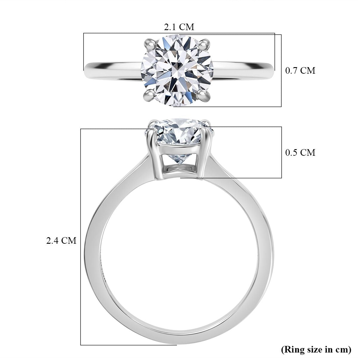 1.Ct Luxuriant - 18K White Gold SGL Certified (VS-E-F) Lab Grown Diamond Solitaire Ring 1.00 Ct. V32500872 6