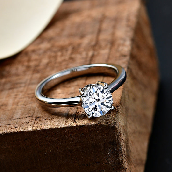 LUXURIANT 950 Platinum SGL Certified Lab Grown Diamond (VS-E/F) Solitaire Ring 1.02 Ct 7956289 2