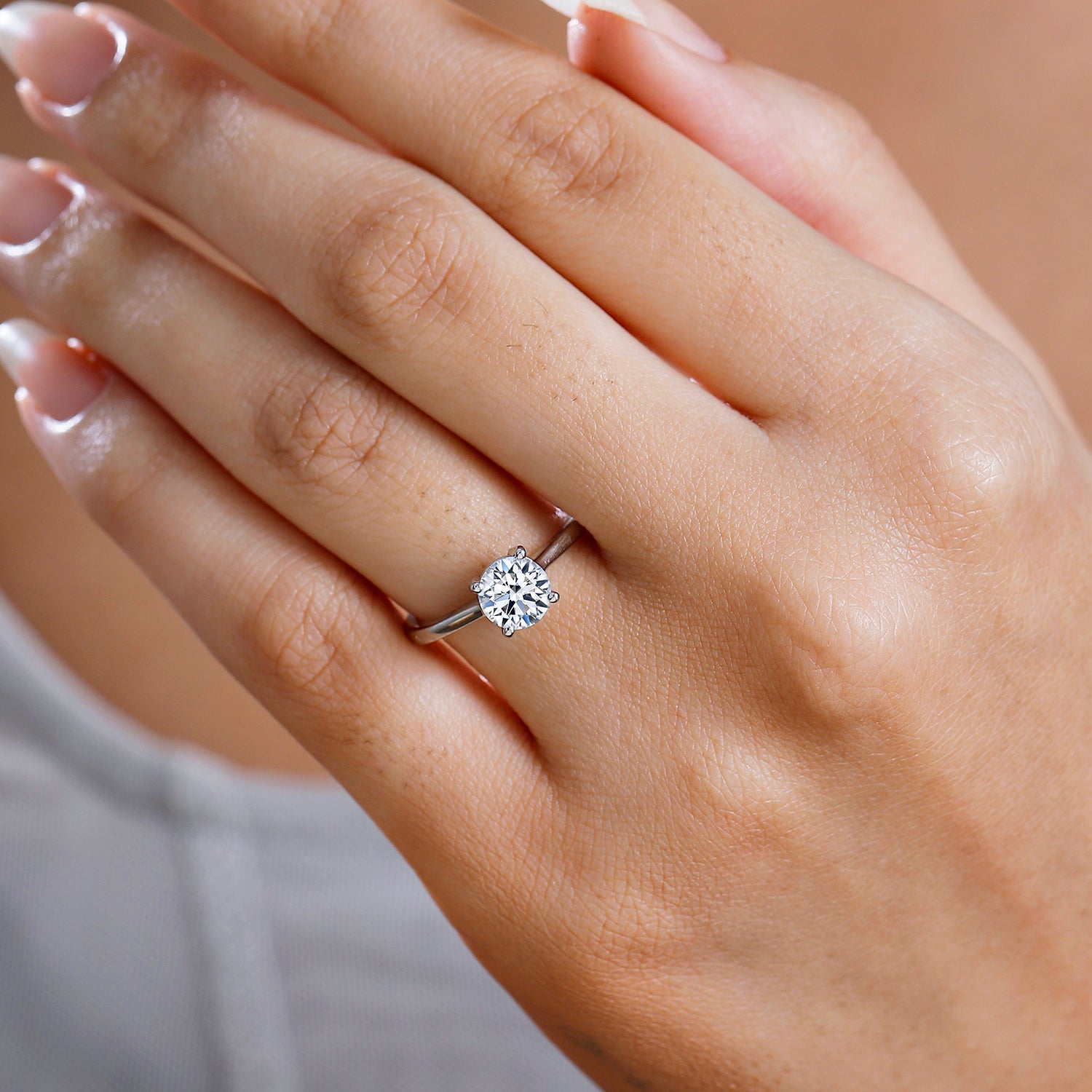LUXURIANT 950 Platinum SGL Certified Lab Grown Diamond (VS-E/F) Solitaire Ring 1.02 Ct 7956289 3
