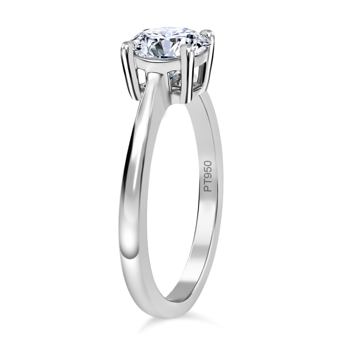LUXURIANT 950 Platinum SGL Certified Lab Grown Diamond (VS-E/F) Solitaire Ring 1.02 Ct 7956289 4
