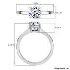 Luxuriant - 950 Platinum SGL Certified Lab Grown Diamond (VS/EF) Solitaire Ring 1.02 Ct, Platinum Wt. 3.84 Gms._7956289_5