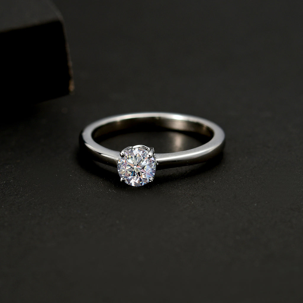 Luxuriant - 950 Platinum SGL Certified Lab Grown Diamond (VS/EF) Solitaire Ring 0.50 Ct, Platinum Wt. 3.70 Gms_7957860_1