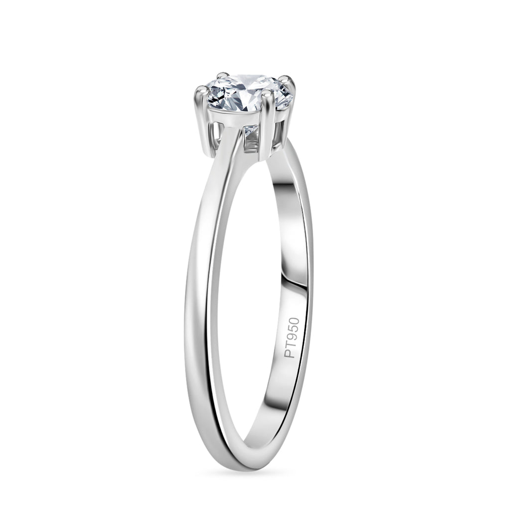 Luxuriant - 950 Platinum SGL Certified Lab Grown Diamond (VS/EF) Solitaire Ring 0.50 Ct, Platinum Wt. 3.70 Gms_7957860_3
