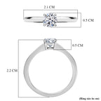 Luxuriant - 950 Platinum SGL Certified Lab Grown Diamond (VS/EF) Solitaire Ring 0.50 Ct, Platinum Wt. 3.70 Gms_7957860_5