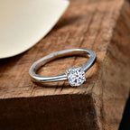 Luxuriant - 9K White Gold SGL Certified Lab Grown Diamond (VS/EF) Solitaire Ring 0.50 Ct._7957865_1