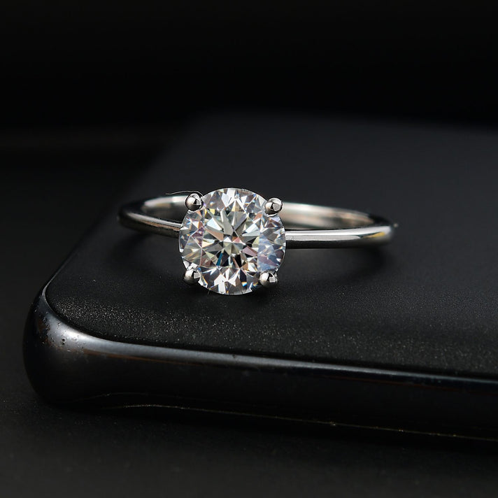 LUXURIANT 1.5 Ct. Lab Grown Diamond Solitaire Ring in 9K White Gold, SGL Certified 7957893 2
