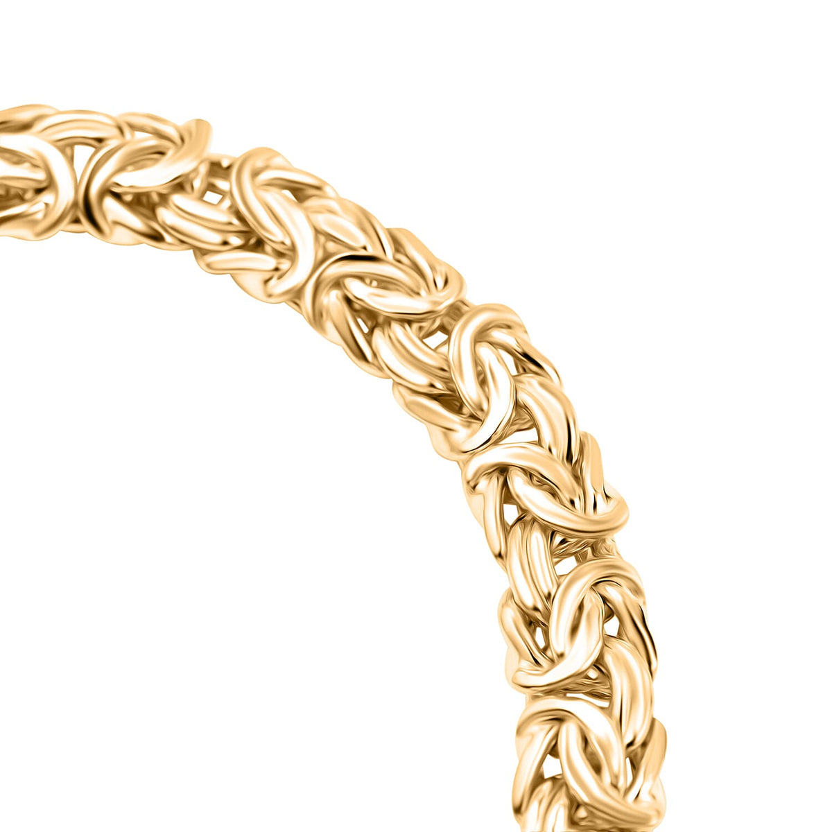 Yellow Gold Plated Sterling Silver Byzantine Bracelet With Senorita Clasp (Size - 7.5) 7958154 2
