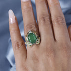 GP Green Onyx & Multi Gemstones Frog Ring in Rhodium and 18K Vermeil Yellow Gold Plated Sterling Silver 6.22 Ct_7958702_2