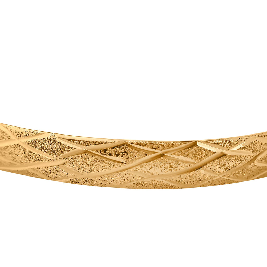NY Close Out Deal- Gold Plated Sterling Silver Bangle (Size 8)