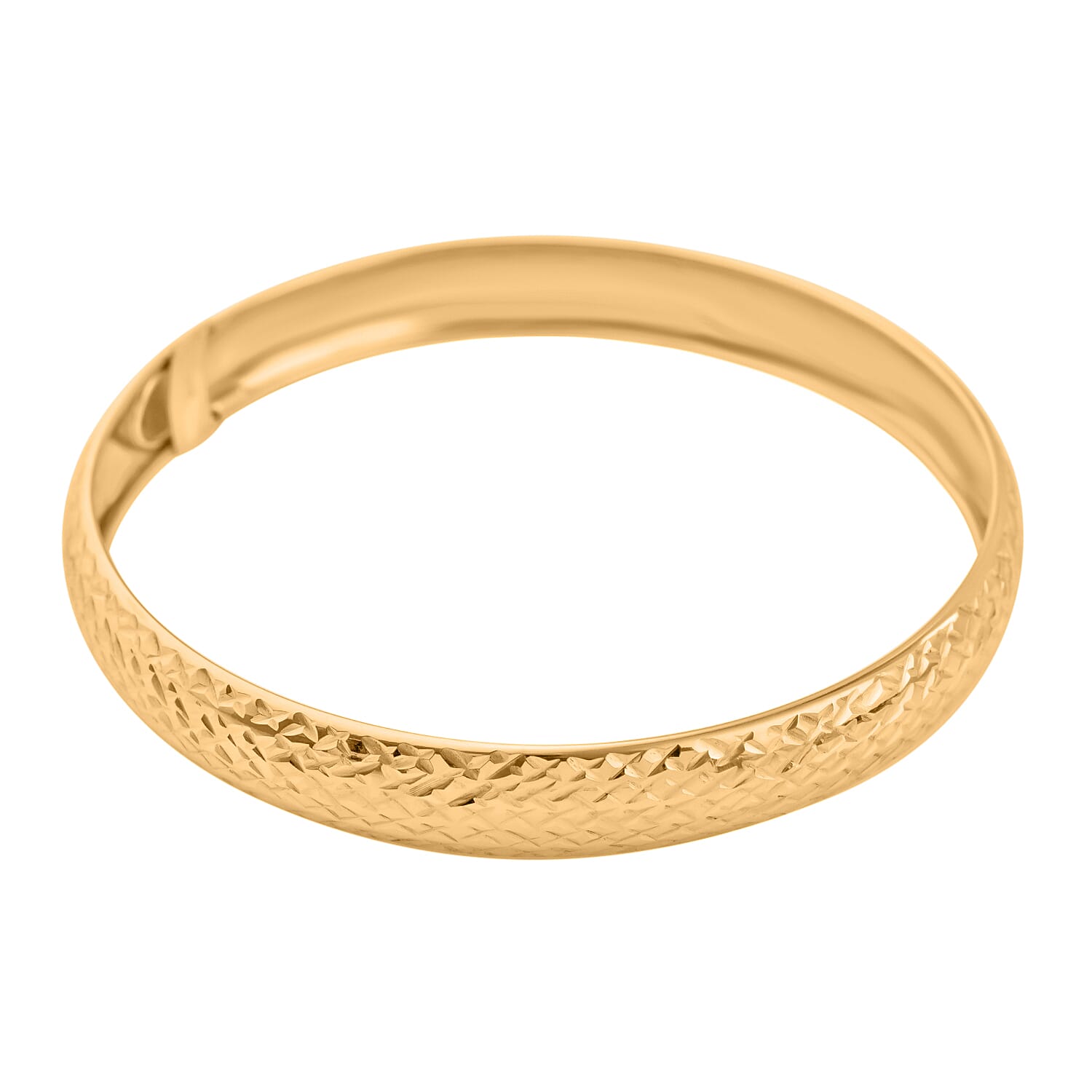 Gold Plated Sterling Silver Bangle (Size 8) 7959817 0