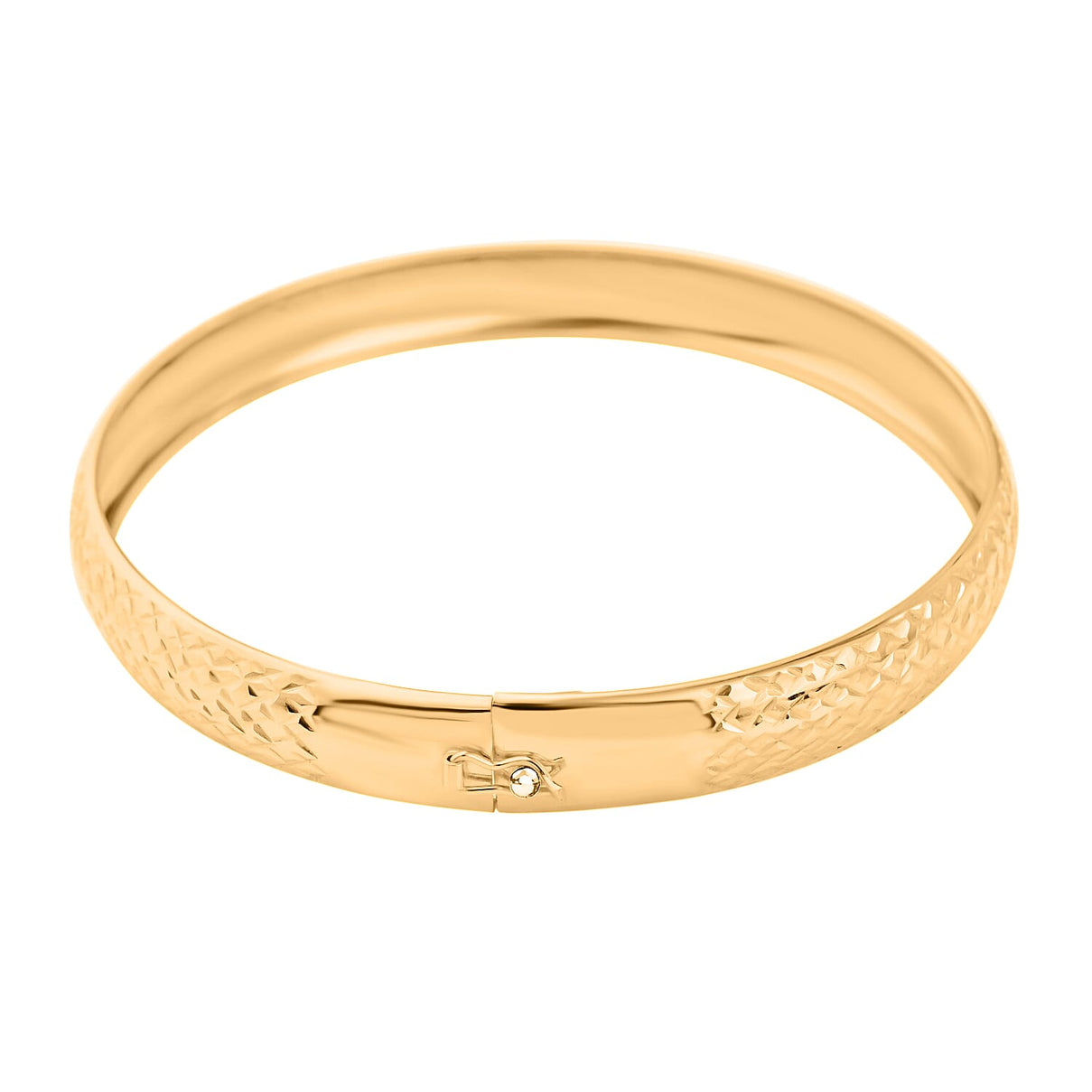 Gold Plated Sterling Silver Bangle (Size 8) 7959817 1