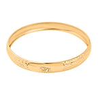 Gold Plated Sterling Silver Bangle (Size 8)