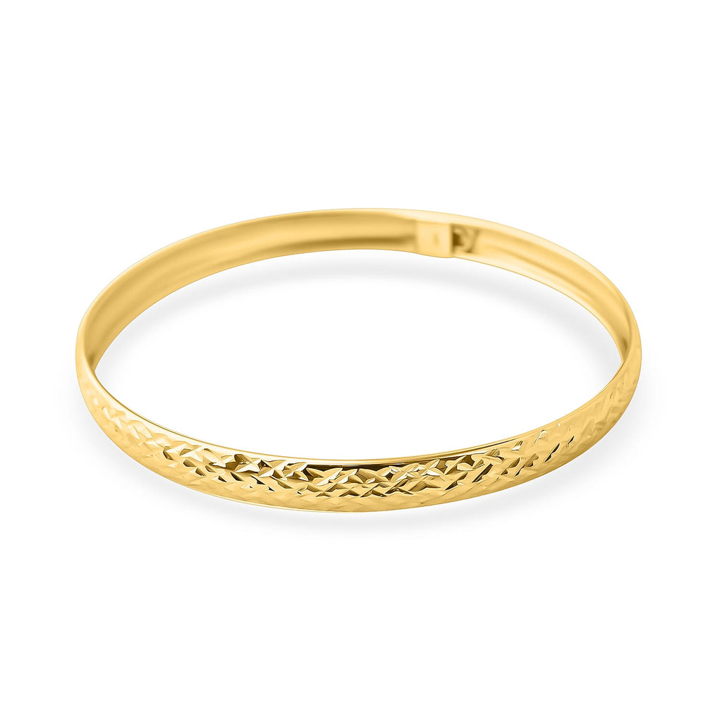 NY Closeout Deal- Yellow Gold Overlay Sterling Silver Bangle