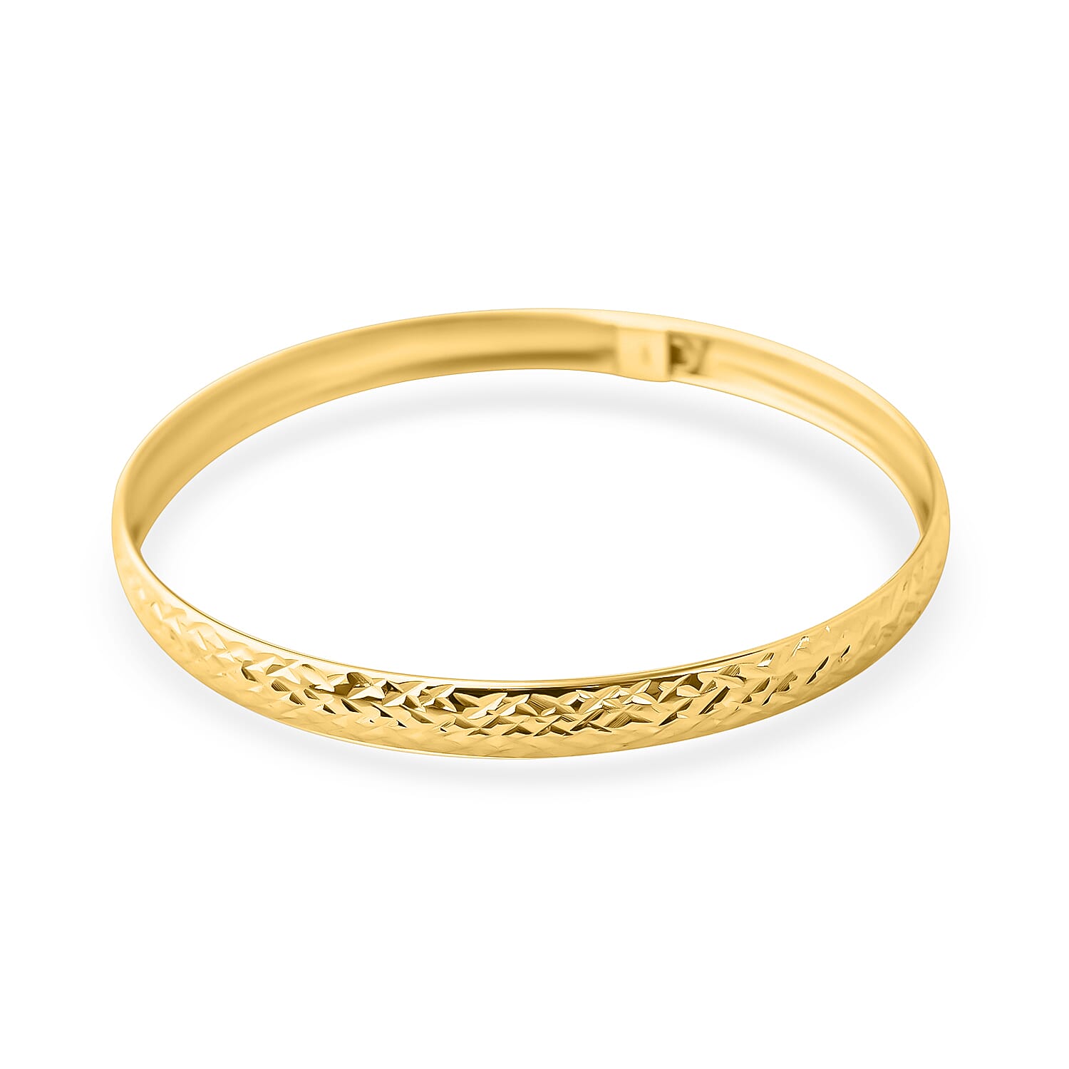 NY Closeout Deal- Yellow Gold Overlay Sterling Silver Bangle 7959824 0