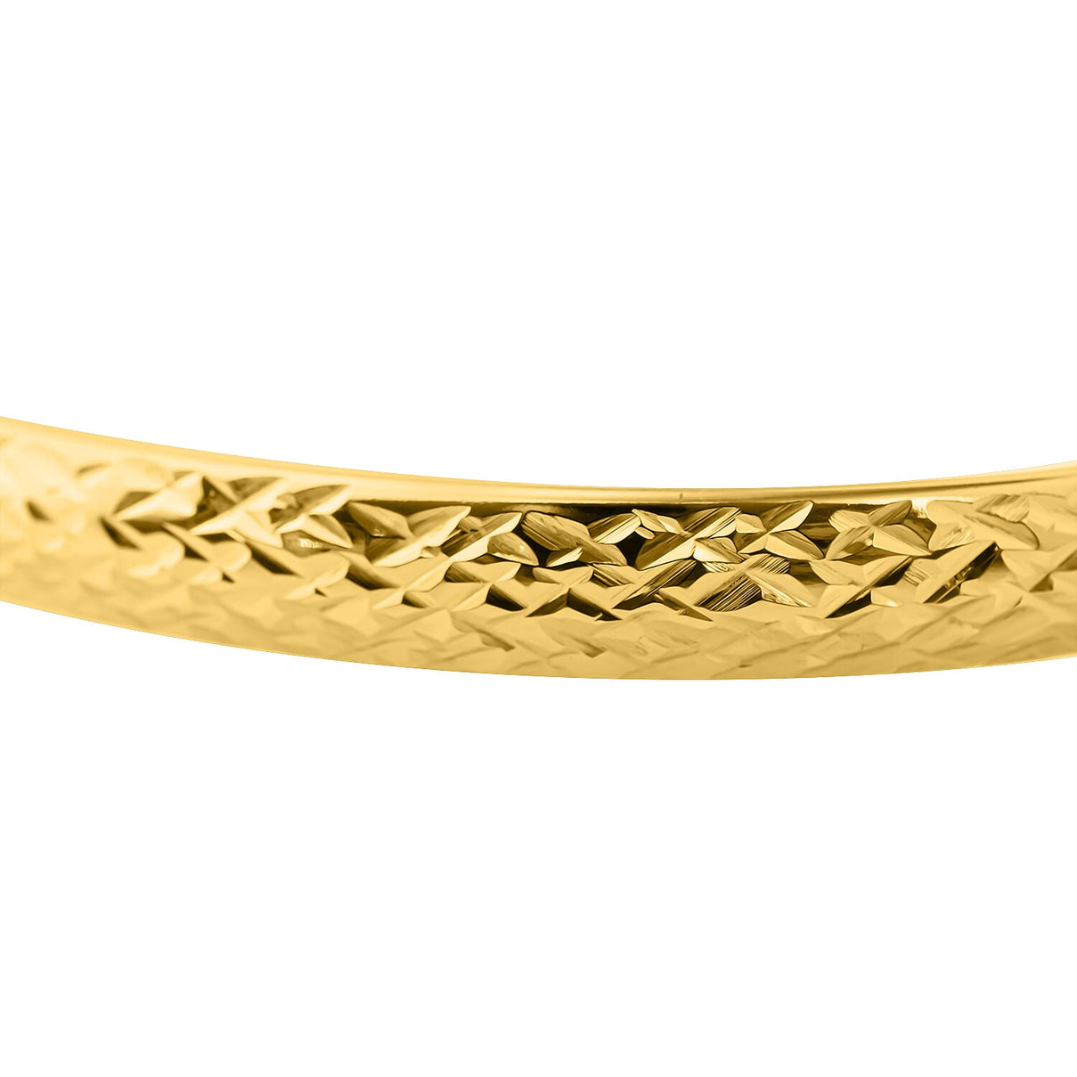 NY Closeout Deal- Yellow Gold Overlay Sterling Silver Bangle 7959824 1