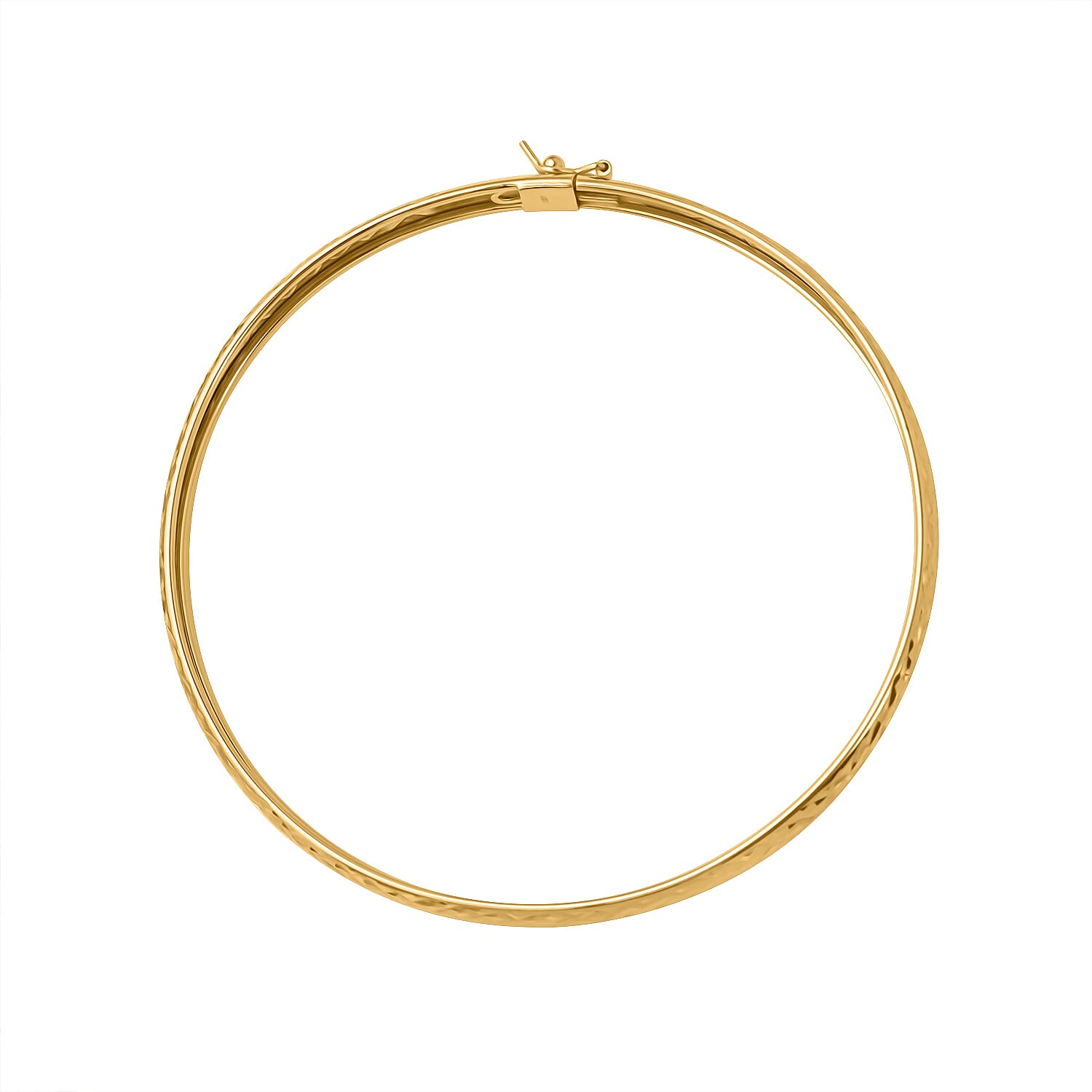 NY Closeout Deal- Yellow Gold Overlay Sterling Silver Bangle 7959824 2