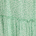 Nabella Ditsy Flower Print Midi Dress with Tiered Skirt (Size 18) - Green_7961192_6