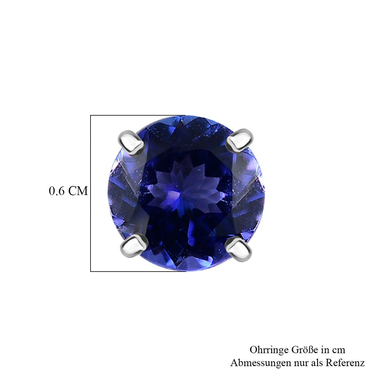 RHAPSODY 950 Platinum AAAA Tanzanite Solitaire Stud Earrings 7963171 4