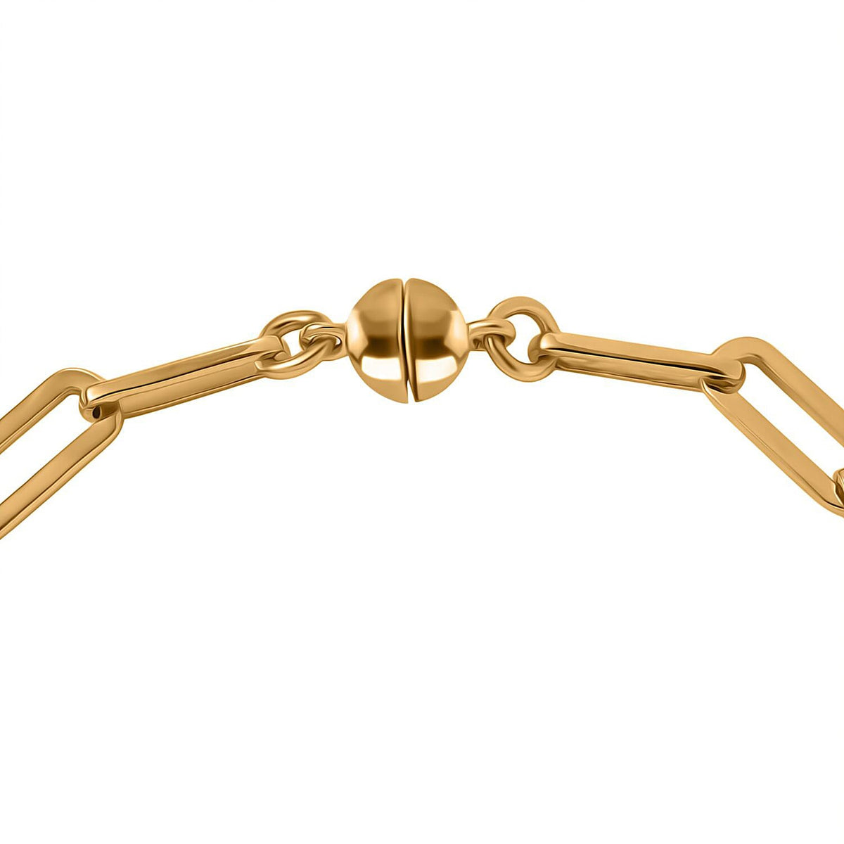 Natural White Diamond Paperclip Bracelet with Magnetic Clasp in 18K Vermeil Sterling Silver 7.5 Inch 7963212 5