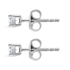 Luxuriant - 9K White Gold SGL Certified Lab Grown Diamond (SI-GH) Solitaire Earrings With Push Back 0.25 Ct.