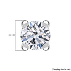 Luxuriant - 9K White Gold SGL Certified Lab Grown Diamond (SI-GH) Solitaire Earrings With Push Back 0.25 Ct.