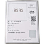 Luxuriant - 9K White Gold SGL Certified Lab Grown Diamond (SI-GH) Solitaire Earrings With Push Back 0.25 Ct.