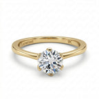 Luxuriant - 9K Yellow Gold SGL Certified Lab Grown Diamond (VS/G-H) Solitaire Ring 1.00 Ct._7965995