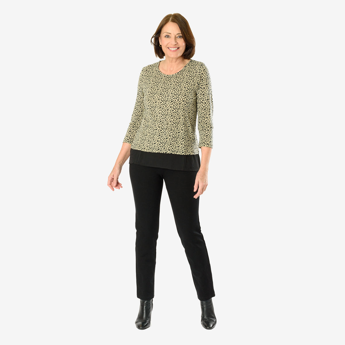 Auburn Animal Print Top (Size 16 to 18)  - Beige V32553953 0