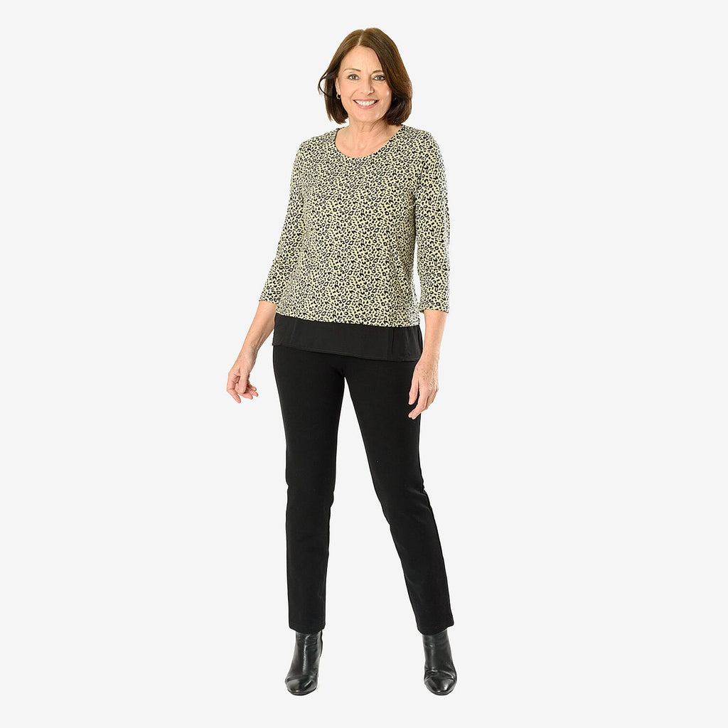Auburn Animal Print Top (Size 12 to 14)  - Beige_7966050