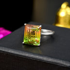 Rainbow Genesis Triplet Quartz  Ring in Platinum Overlay Sterling Silver 7.20 ct._7966748_1