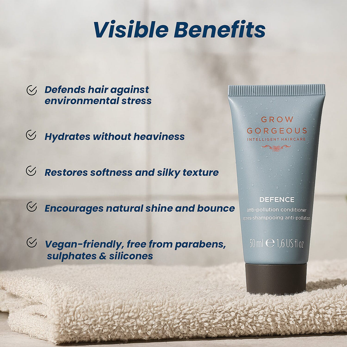 Grow Gorgeous Defence Anti-Pollution Conditioner - 50ml 7967656 3
