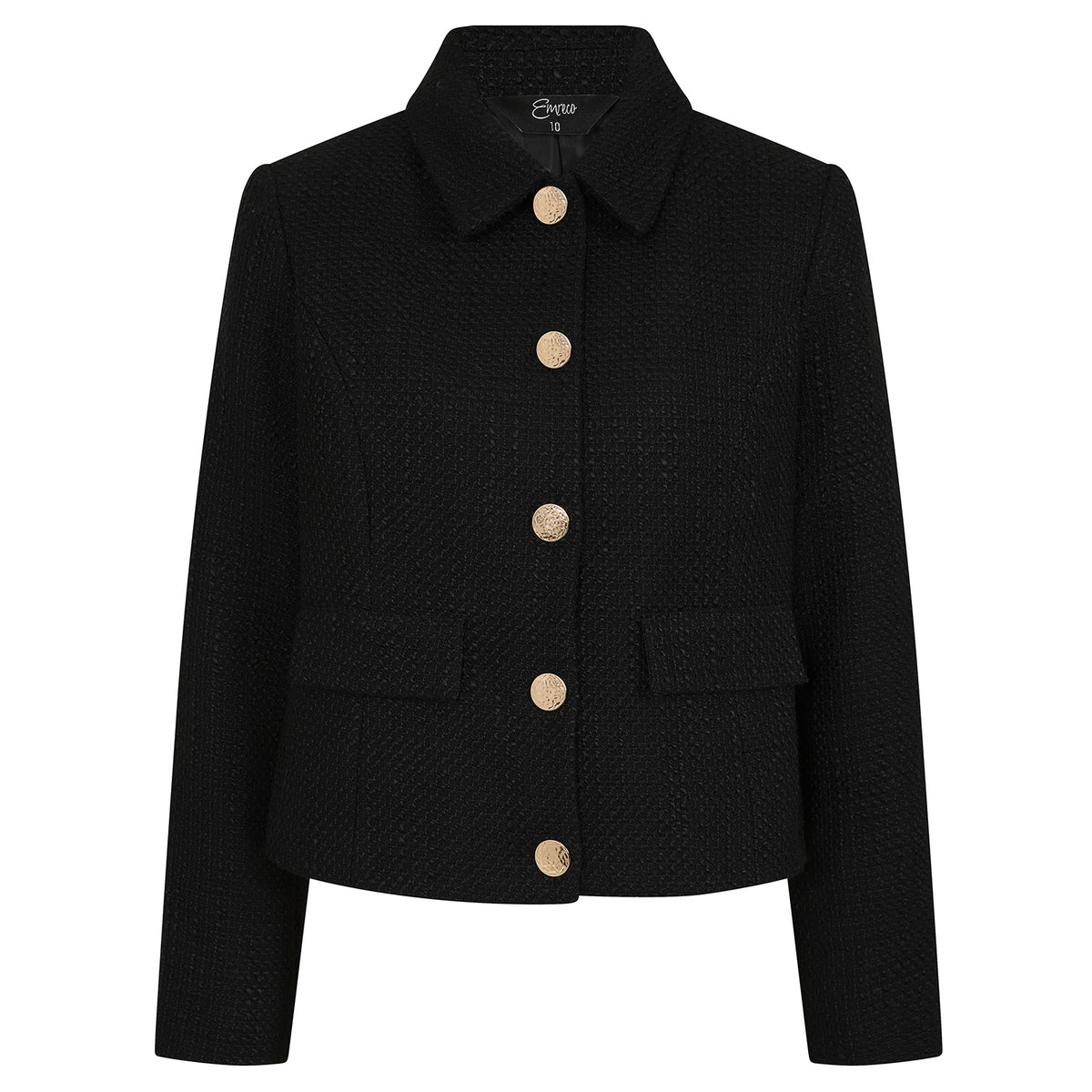 Emreco Classic Collar Cropped Boucle Jacket 7968109 4