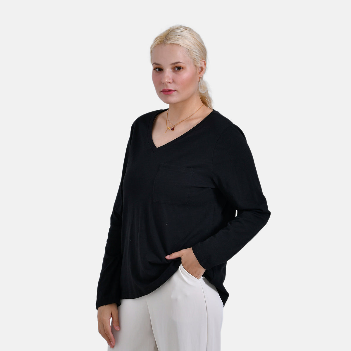 La Marey Women's Pure Cotton T-shirt 7968708 4