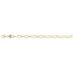 One Time Closeout - Vicenza Close Out Deal Yellow Gold Plated Sterling Silver Romy Rolo Chain (Size - 20) With Lobster Clasp, Silver Wt. 35.6 Gms