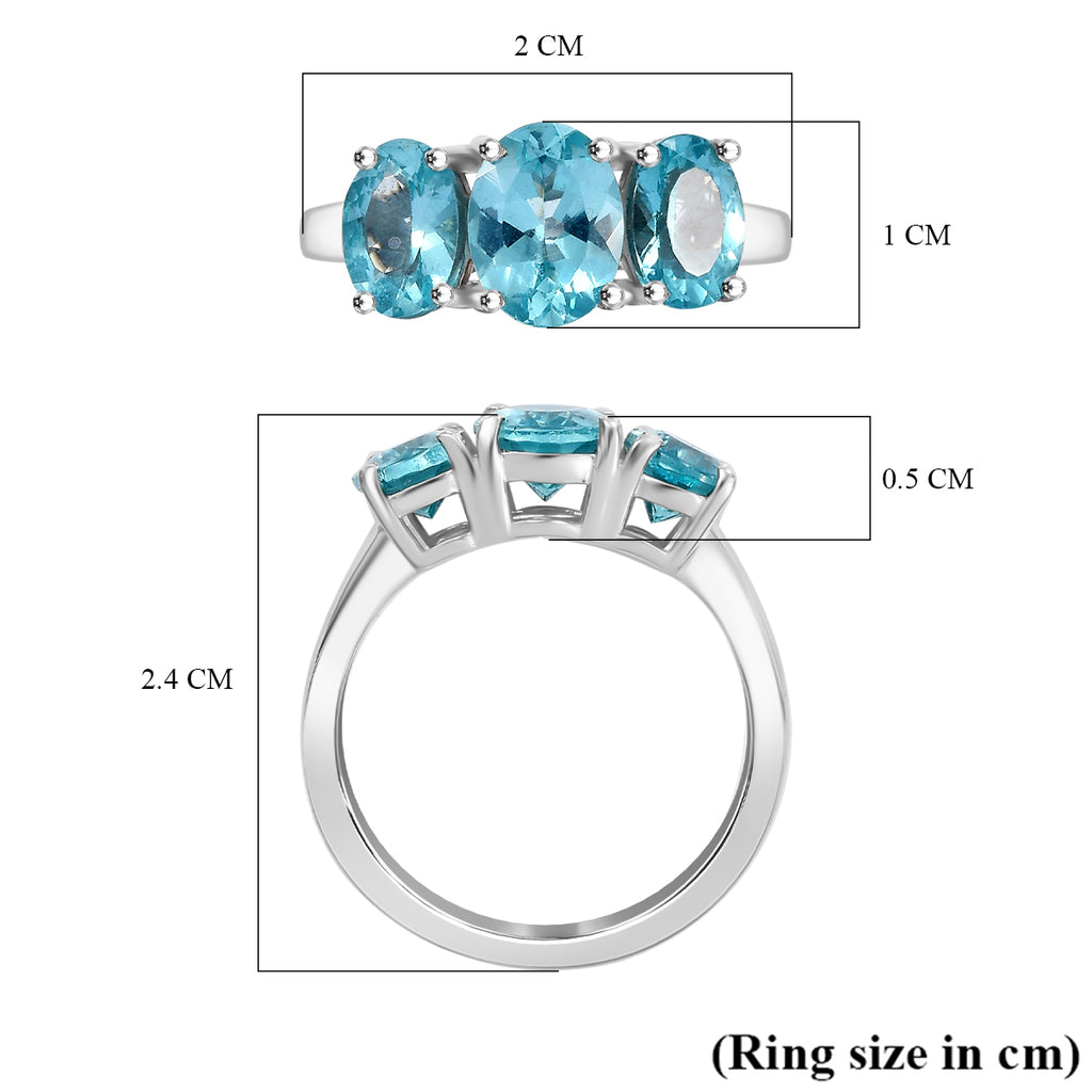 Lagoon Apatite Ring in Rhodium Overlay Sterling Silver 2.64 Ct._7970044_5