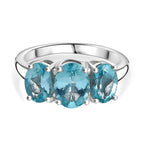 Lagoon Apatite Ring in Rhodium Overlay Sterling Silver 2.64 Ct._7970046