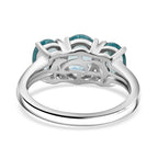 Lagoon Apatite Ring in Rhodium Overlay Sterling Silver 2.64 Ct._7970046_4