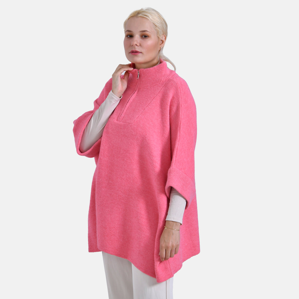 Tamsy Turtle-Neck Half Sleeves Jumper (Size - One Size) - Pink_7970079_2