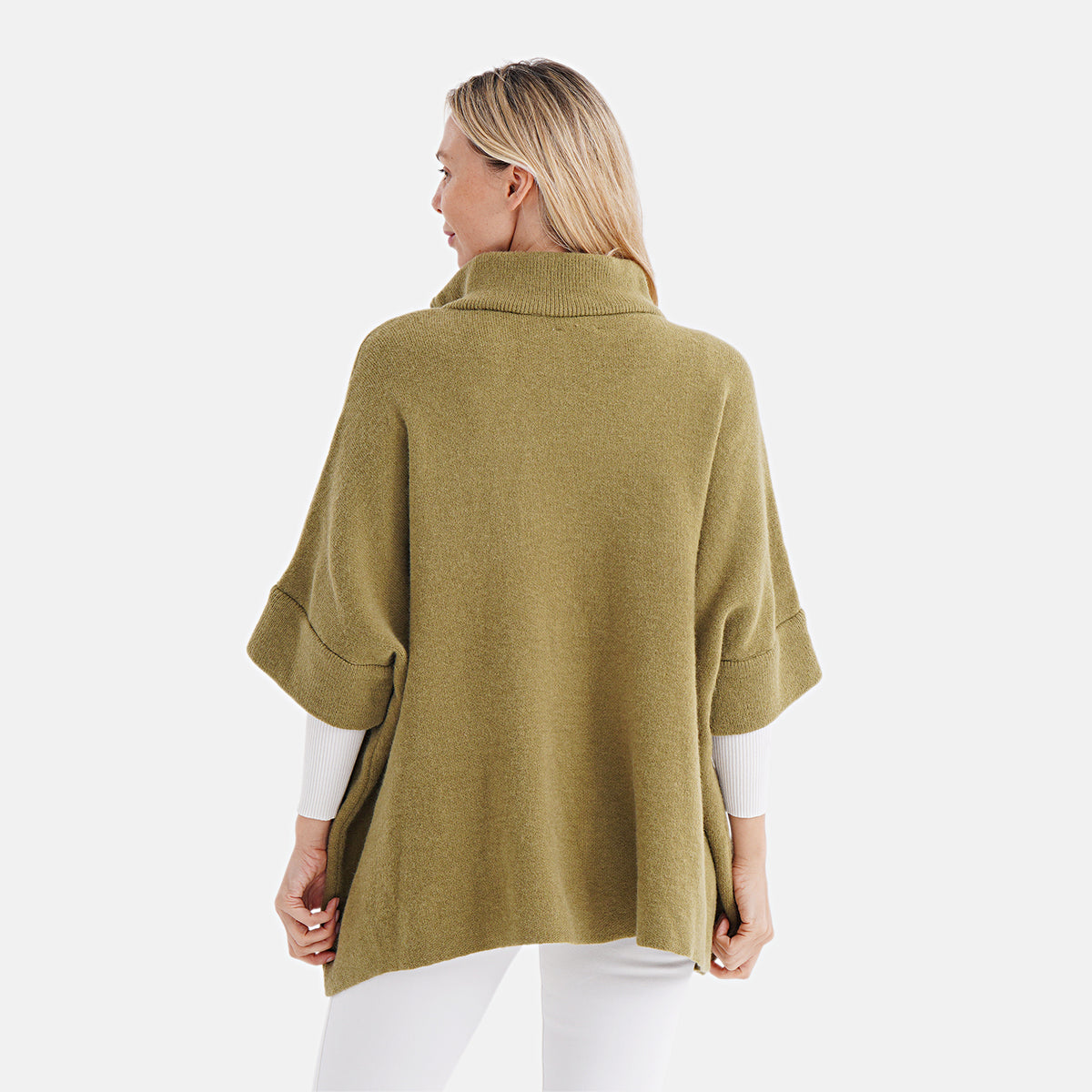 Tamsy Turtleneck Half Sleeve Jumper (One Size) - Green 7970105 3