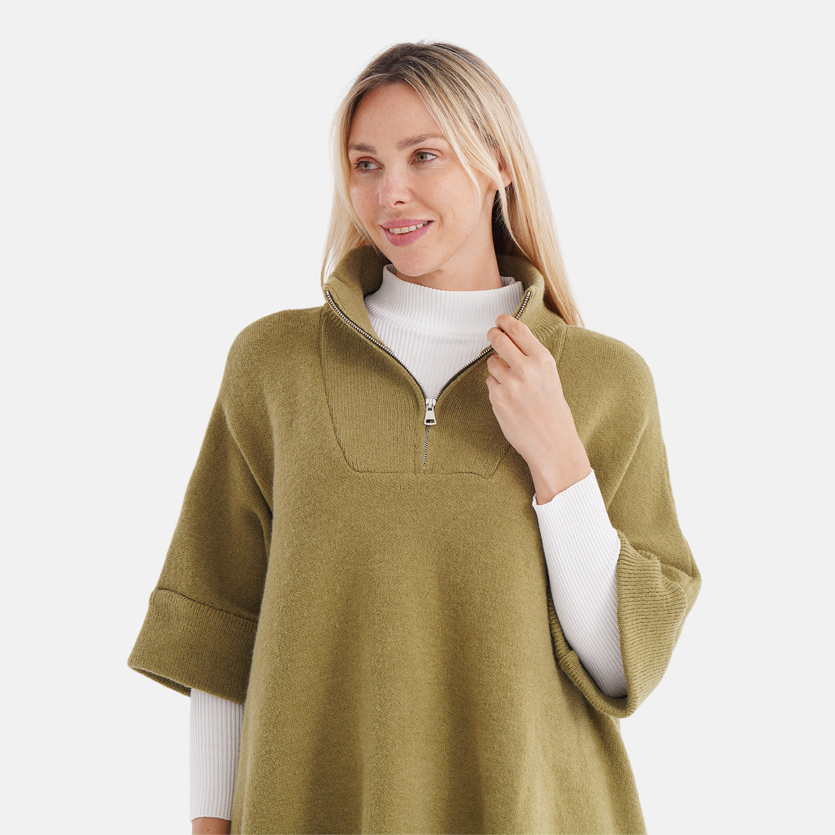Tamsy Turtleneck Half Sleeve Jumper (One Size) - Green 7970105 6