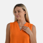 Tamsy Sleeveless Relax Fit Blouse (Size S, 8-10) - Bright Orange_7970138_4